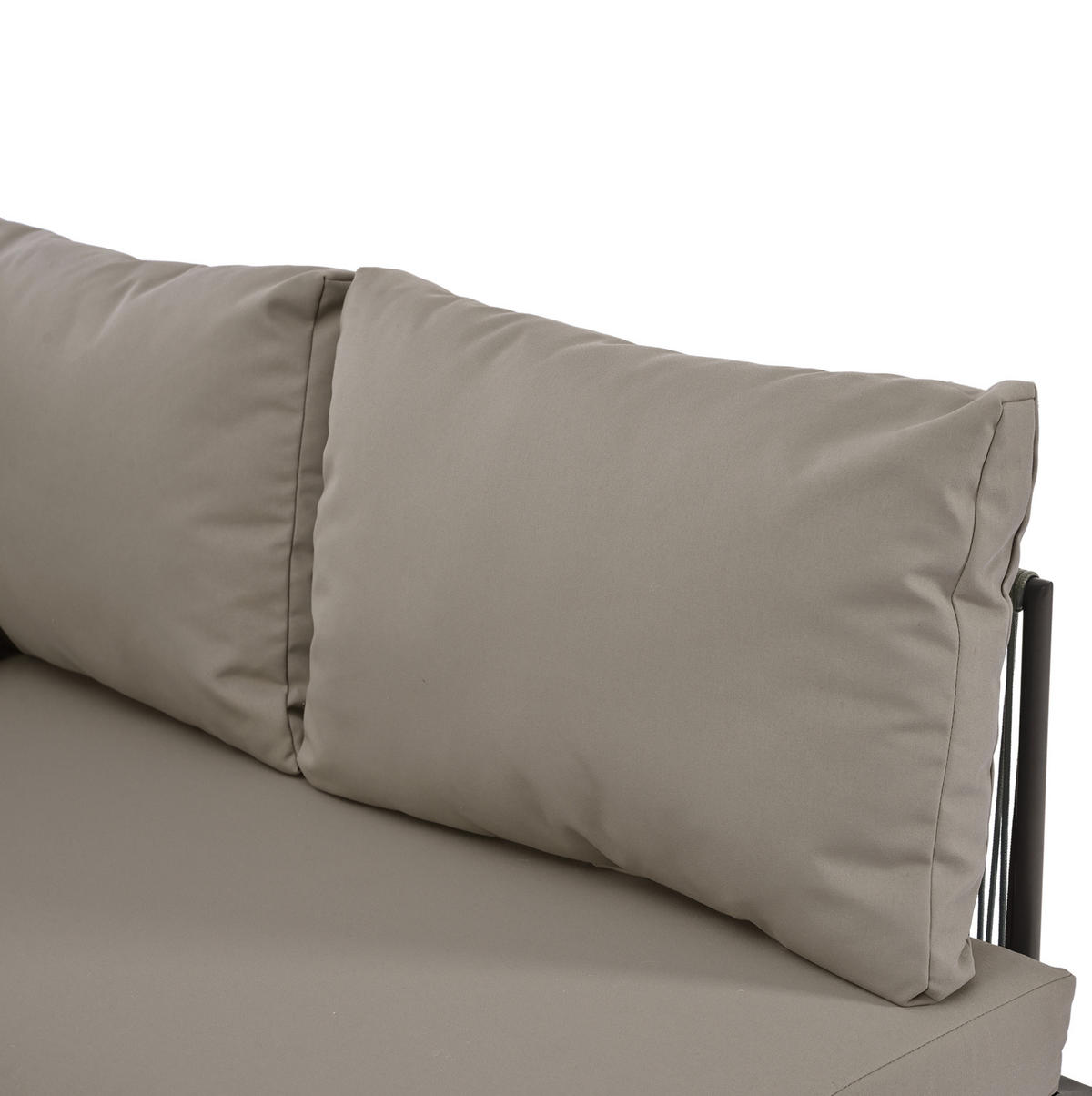 GARTENMÖBEL 120x60x72cm grau aus Eisen und mit Kissen - Grau, Metall - Modfu