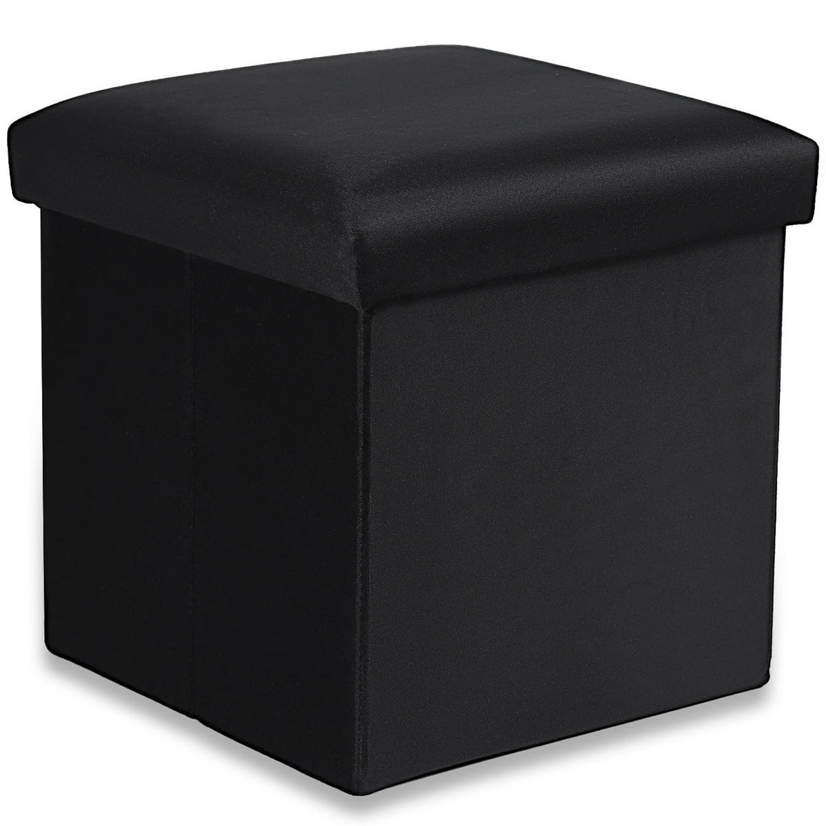 SITZBOX Cortona M Samt Schwarz - Schwarz, Textil (30/30/30cm) - Komodee