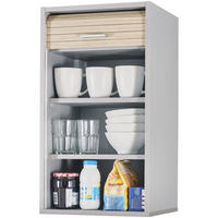 KÜCHENOBERSCHRANK mit Rolladentür 35/40/72cm - Alufarben, Holzwerkstoff (40/72/35cm) - Simmob