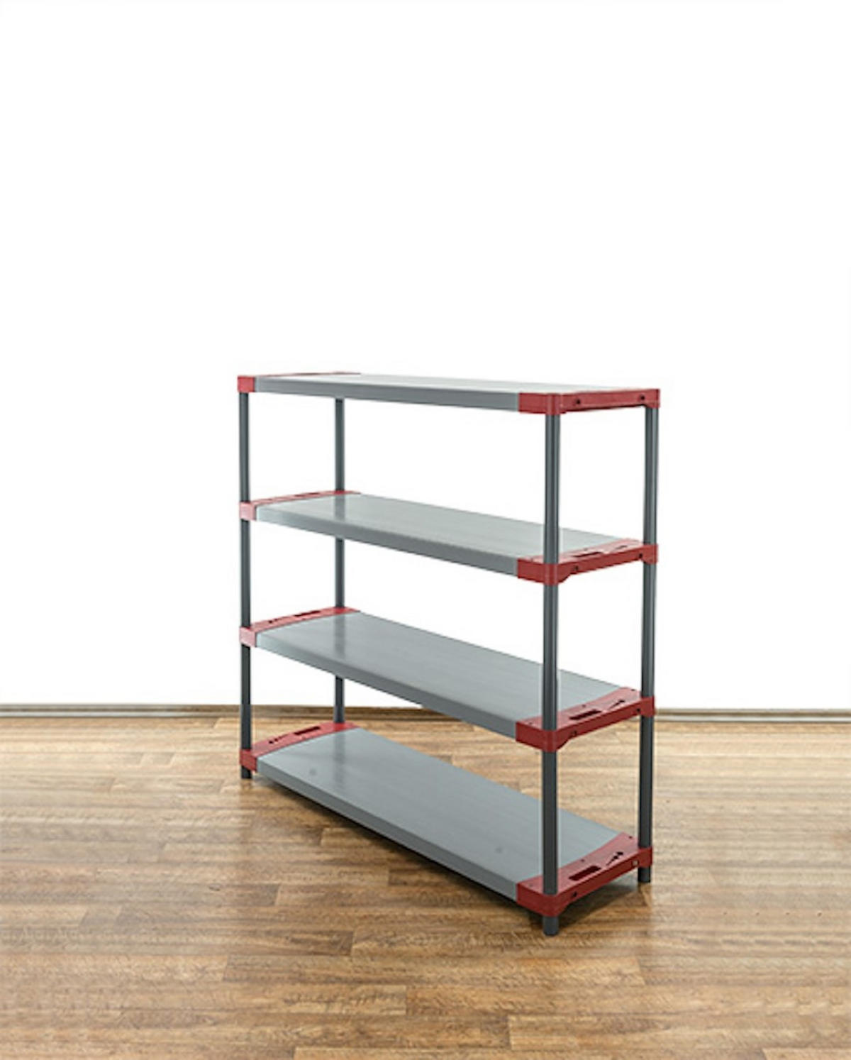 KUNSTSTOFFREGAL GREY BEAR Low 138x140x46cm Fachlast 70kg Grau-Rot - Rot, Kunststoff (140/138/46cm) - PROREGAL