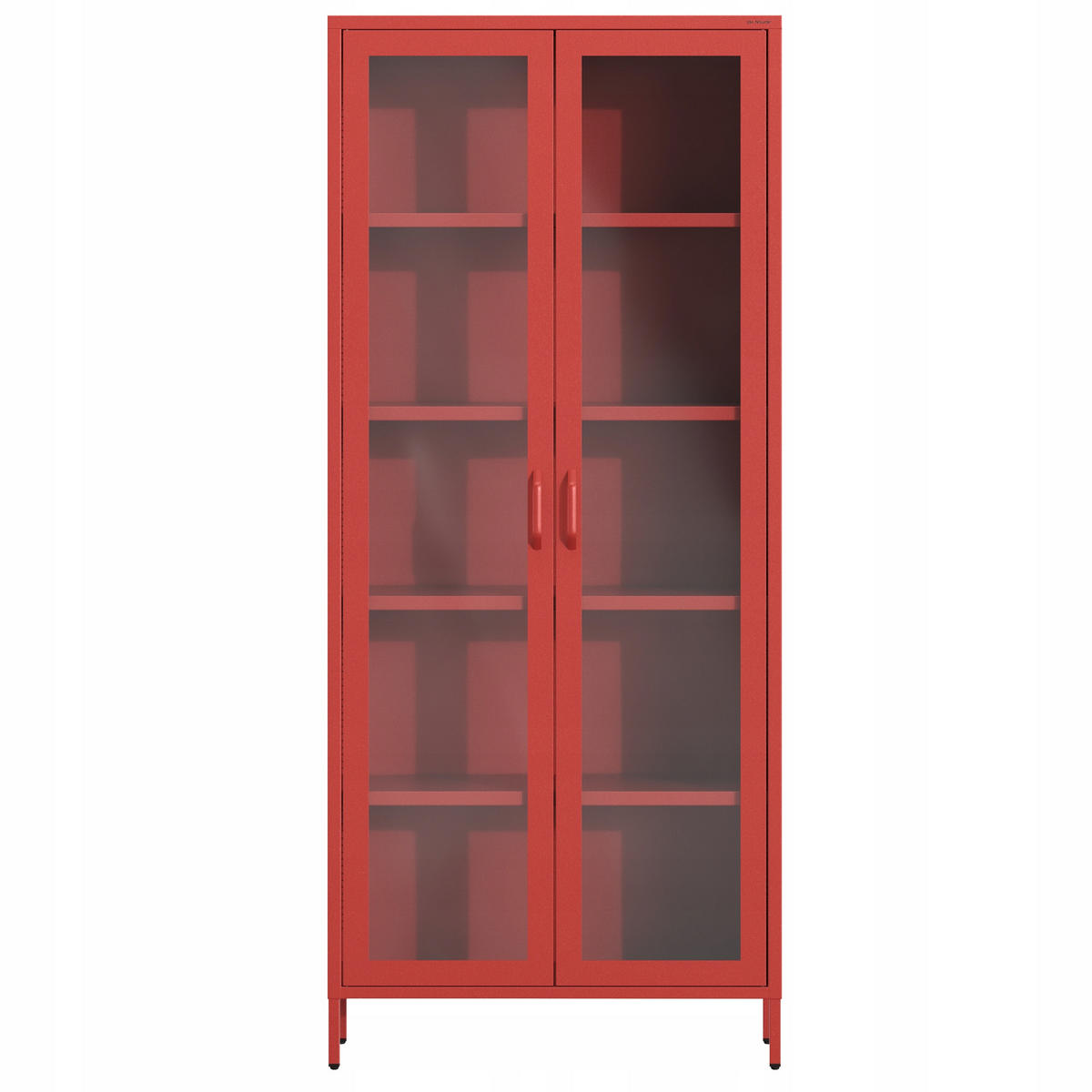 WOHNZIMMER Vitrine ANGELO Modern - Rot, Metall (80/185/45cm) - Jan Nowak