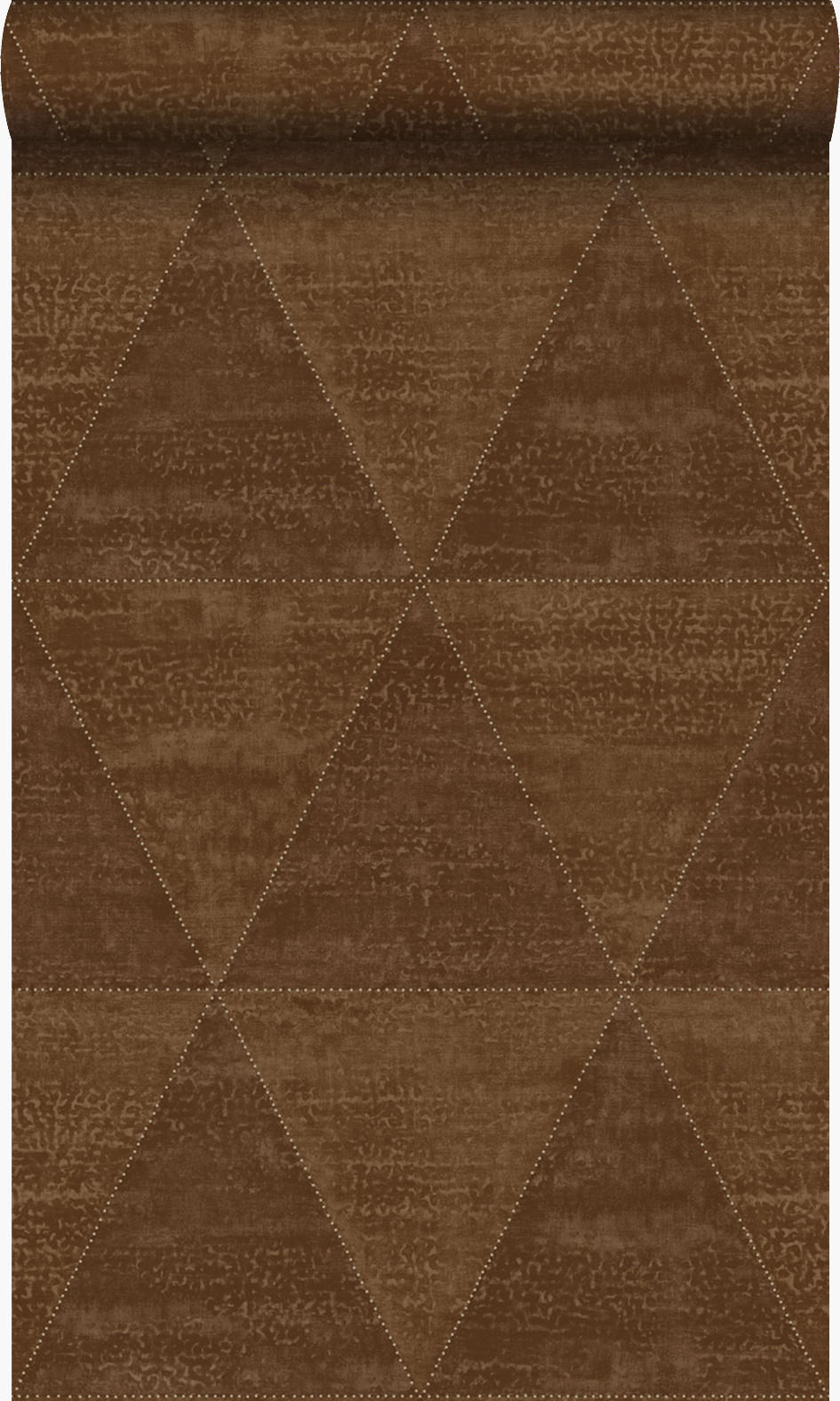 TAPETE verwitterte Metalldreiecke 53 cm x 10.05 m - Braun, Papier (53/1000cm) - Origin Wallcoverings