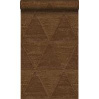 TAPETE verwitterte Metalldreiecke 53 cm x 10.05 m - Braun, Papier (53/1000cm) - Origin Wallcoverings