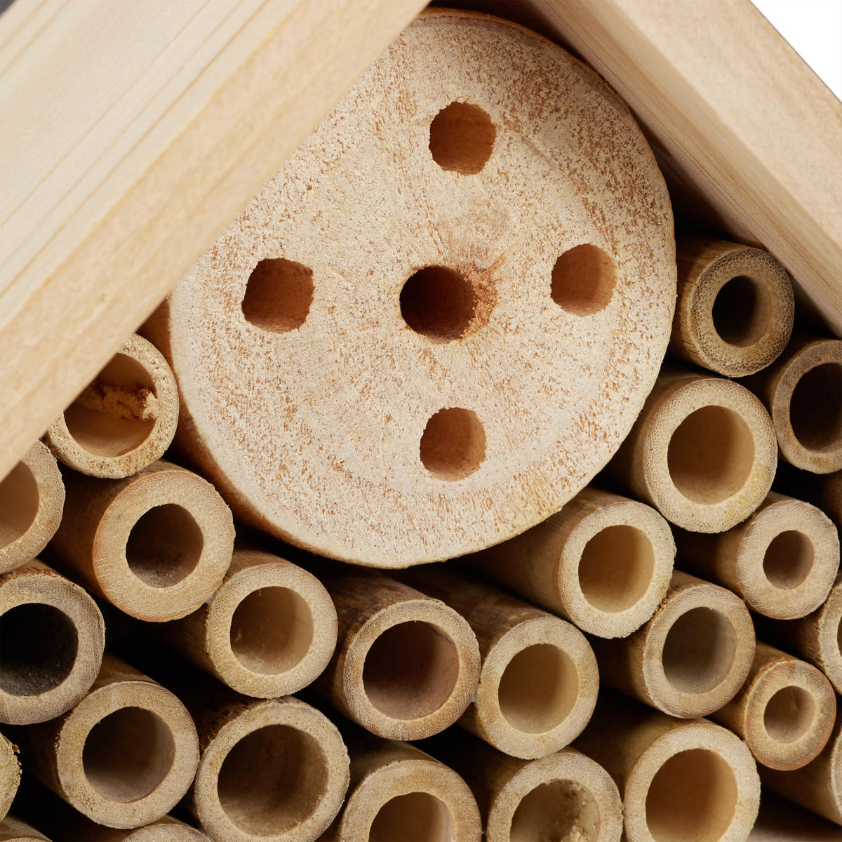 INSEKTENHOTEL - Hellbraun, Holz/Metall (24.5/33/7cm) - Relaxdays