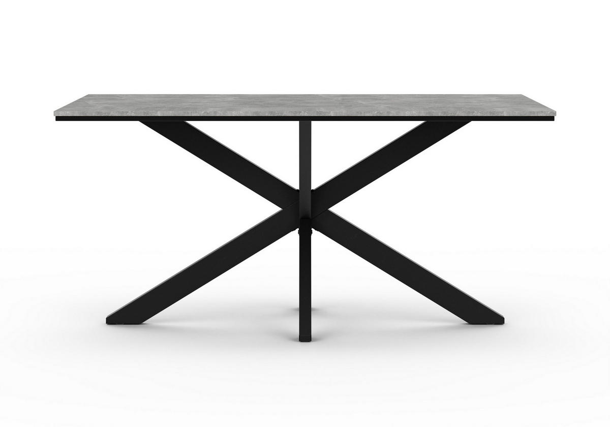 ESSTISCH DARGO 160 x 90 x 73,5 cm - Schwarz/Grau, Holz (160/90/73.5cm) - MASSENO