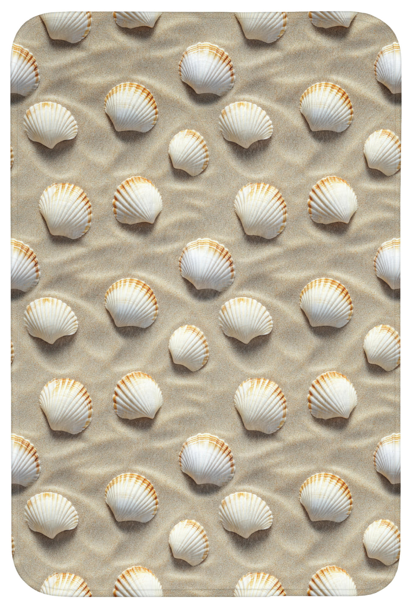 KOUPELNOVÁ PŘEDLOŽKA Mušle - Písek - Námořní 60x90 cm - písková barva, textil/plast (60/90cm) - OnlyWow