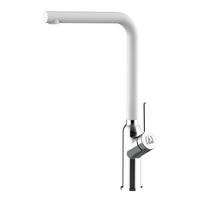 KÜCHENARMATUR, Verchromt und Weiß Granit, 360° schwenkbar - Chromfarben, Metall (20/39.5/20cm) - VIZIO