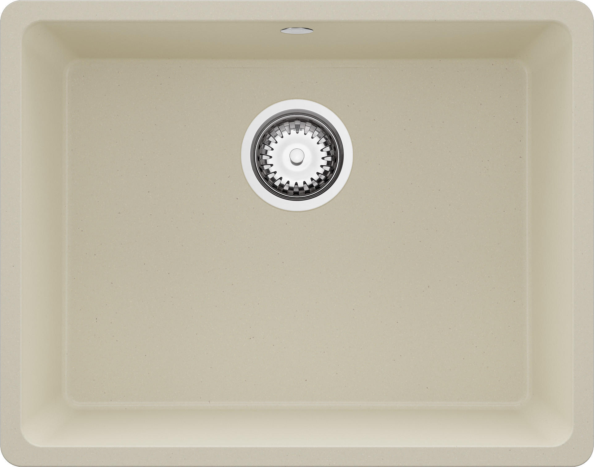 Primagran Eckspüle Beige, Chrom 56x20x44 cm