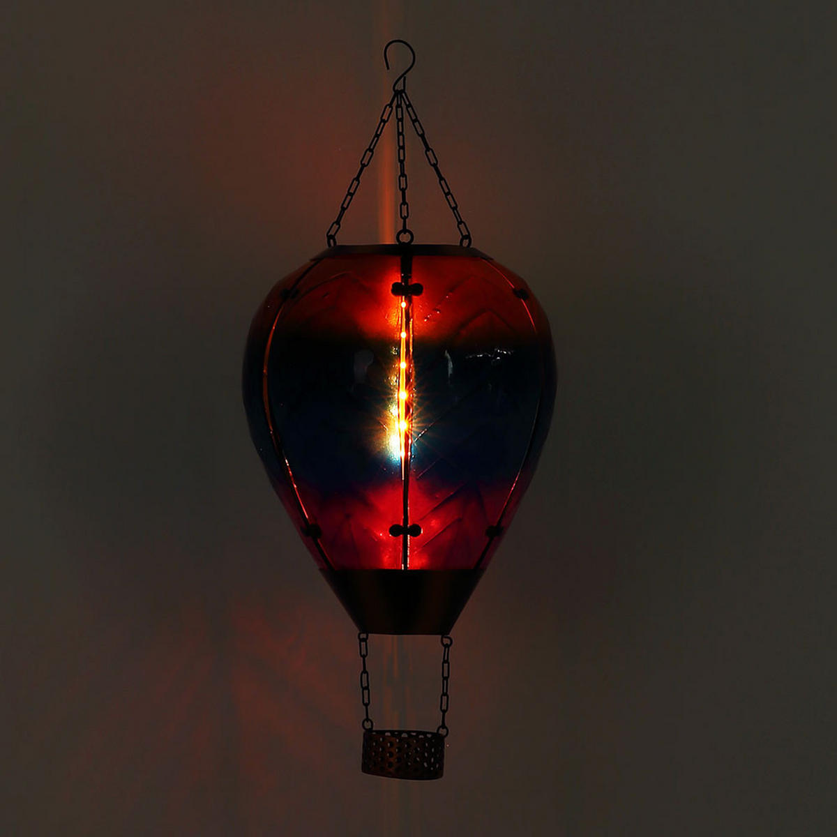 LED AUSSENLEUCHTE Glas Bunt - Multicolor, Metall (25/25/58cm) - Globo Lighting