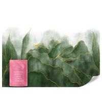 FOTOTAPETE Abstrakte Blätter Glamour Stil 400x280 - Gelb/Weiß, Papier (400/280cm) - Muralo