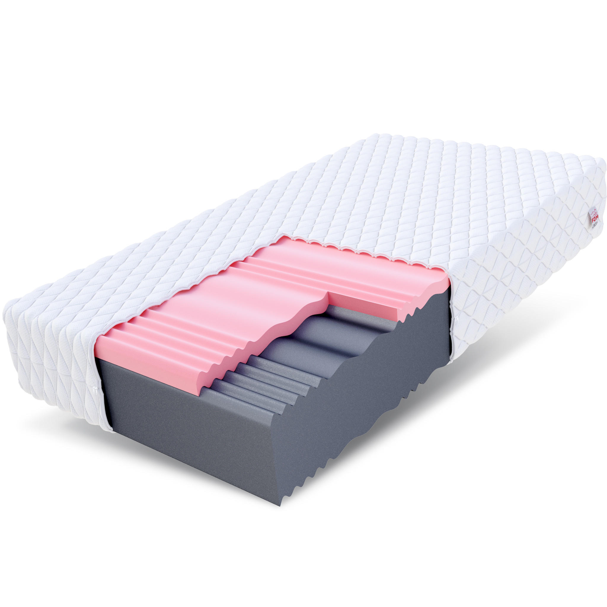 KALTSCHAUMMATRATZE Selectmax Plus H3 H4 29 cm - Weiß, Textil (160/200cm) - FDM