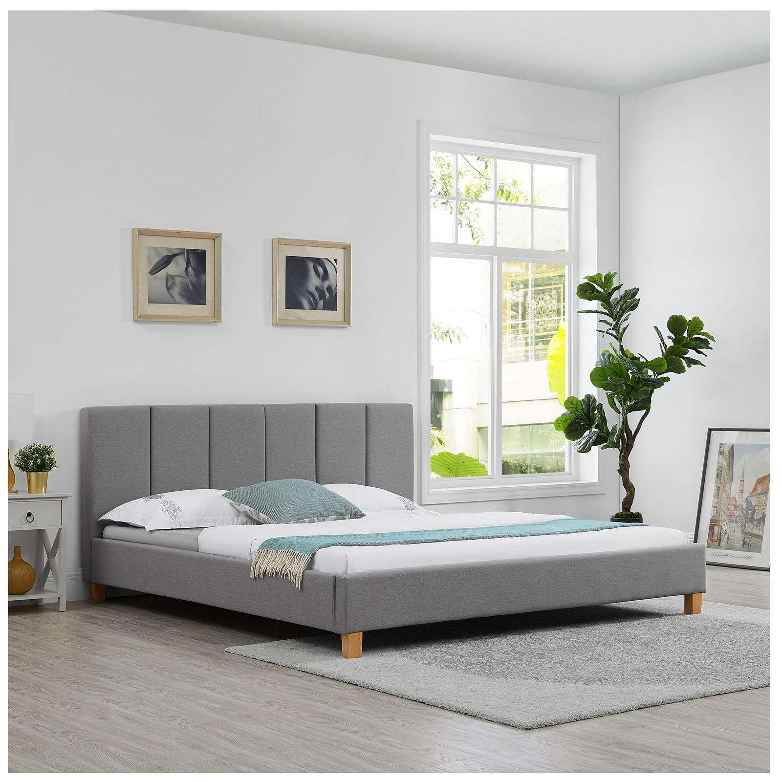 POLSTERBETT JASON 180X200 CM - Grau, Textil (180/200cm) - CARO-Möbel