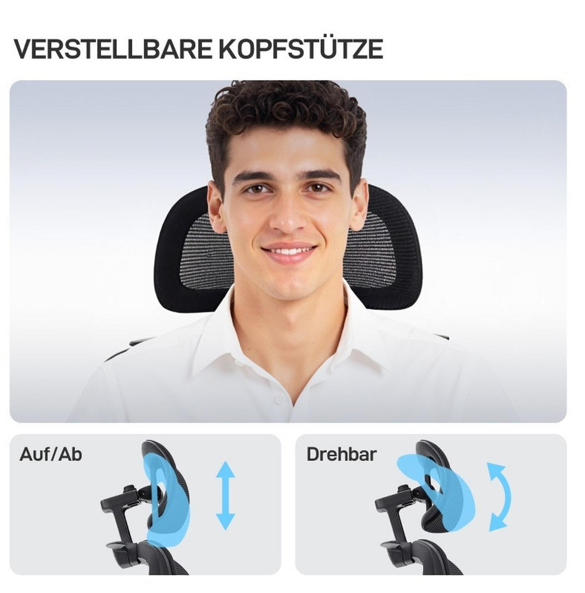 DREHSTUHL Schwarz aus Plastic mit Fußstütze - Schwarz, Kunststoff (73/128/75cm) - OKMYHOME