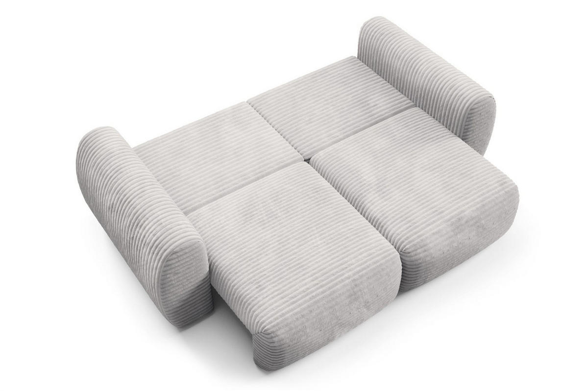 SCHLAFSOFA Simone - Grau, Holzwerkstoff/Textil (266/95/110cm) - Fun Möbel