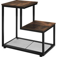 BEISTELLTISCH Halifax,60,5 x 35,5 x 60,5 cm,Industrial Holz dunkel, rustikal - Rostfarben, Holz (60.5/35.5/60.5cm) - tectake