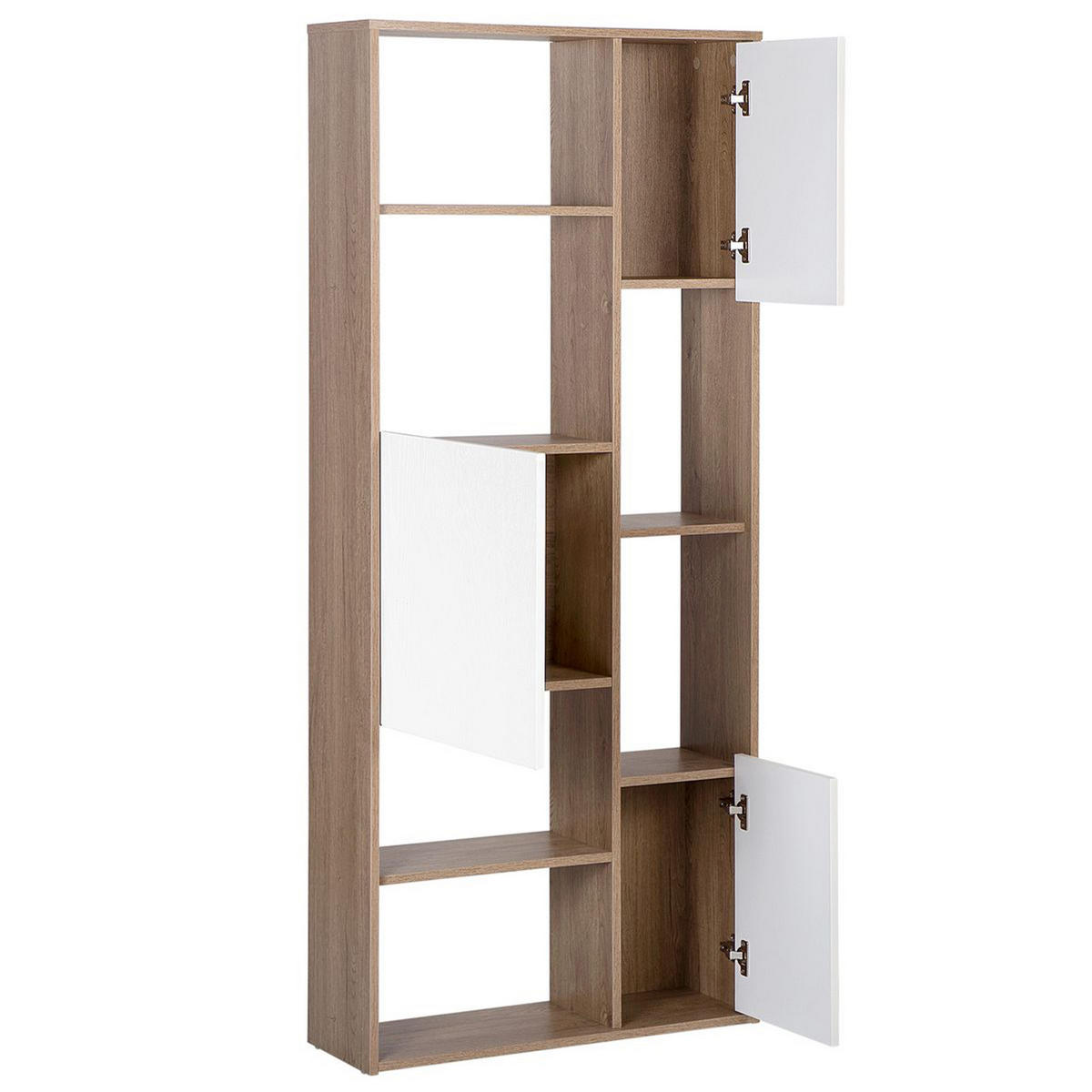 REGAL 6 Fächer Grada - Dunkelbraun, Holzwerkstoff (75/175/24cm) - Beliani