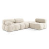 ECKSOFA Rechts Chenille Stoff Beige - Beige/Creme, Kunststoff/Textil (285/190cm) - LaMiaSofa