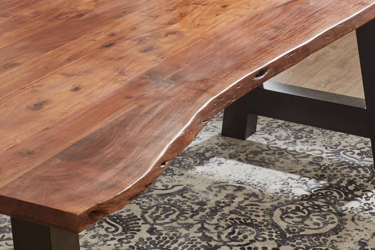 ESSTISCH ADELAIDE - Schwarz/Braun, Holz/Metall (100/300/77cm) - SAM
