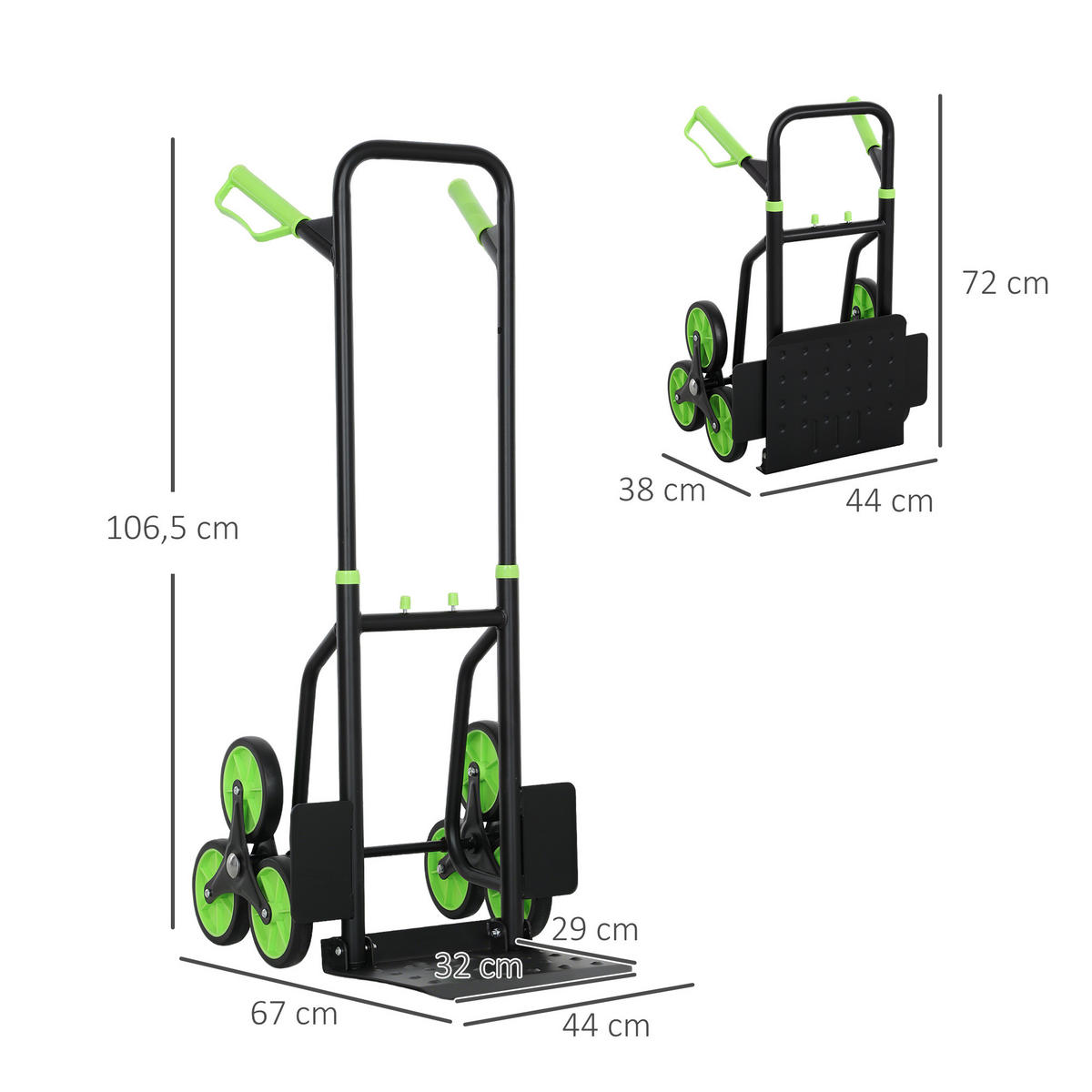 TREPPENSTEIGER Stahl Kunststoff Schwarz - Schwarz, Metall (44/106.5/67cm) - DURHAND