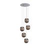 GALERIELEUCHTE Velo 5-flammig Rauch Ø 20cm - Anthrazit/Weiß, Glas (20/20/20cm) - s.luce
