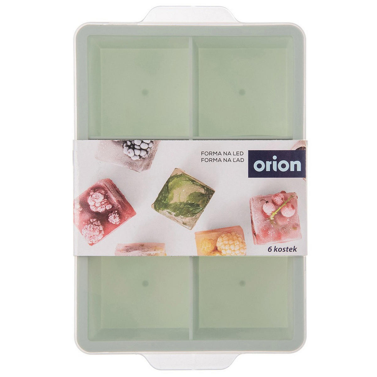 EISWÜRFELFORM XXL mit Deckel Grün - Hellgrün/Grün, Kunststoff (18.5/5/12cm) - Orion 