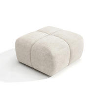 POUFS NUBI Strukturierter Samt Creme 78cm - Creme, Textil (78/42/78cm) - Sia Home