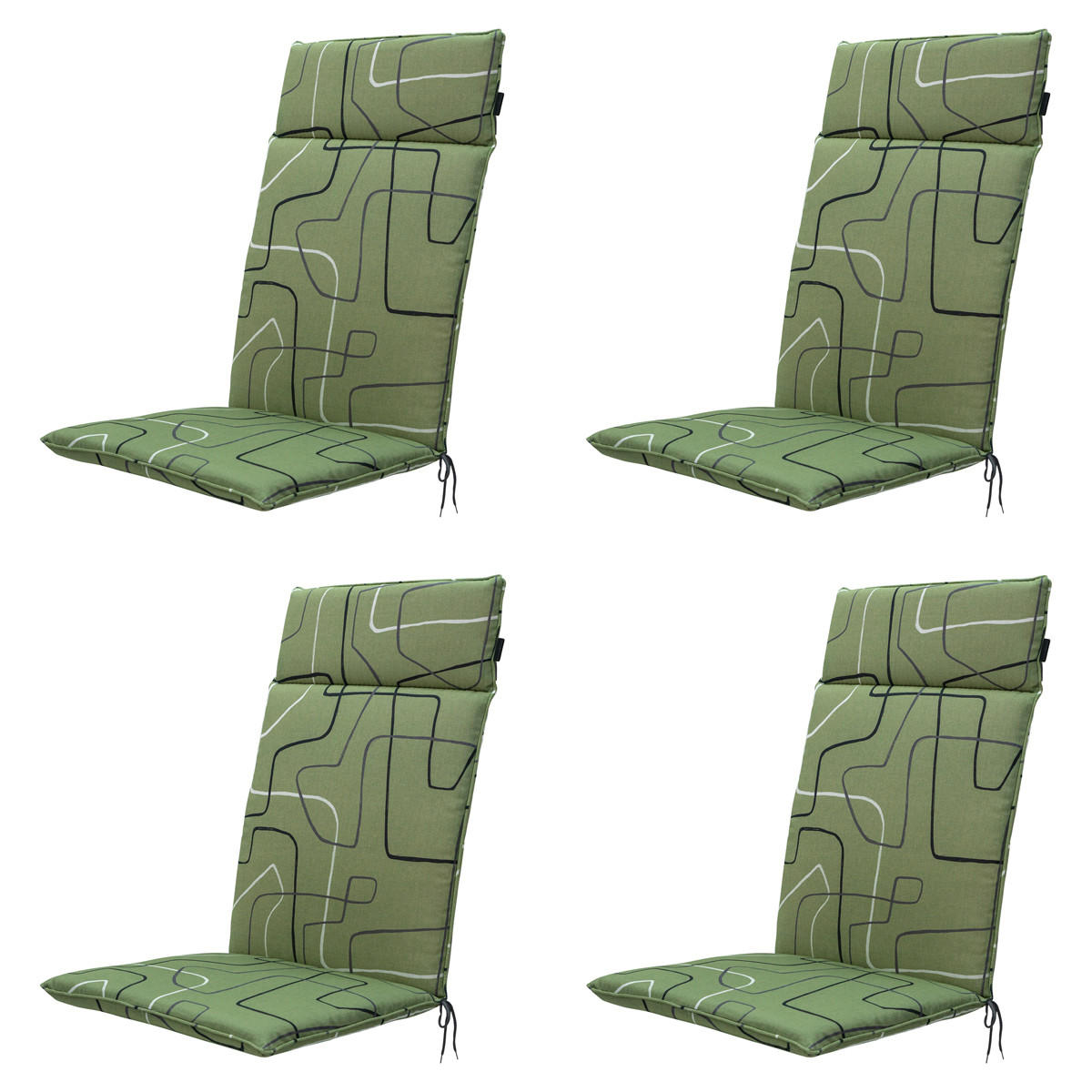 GARTENSTUHLKISSEN Joah 120/50 cm 4er-Set - Hellgrün, Textil (50/8/120cm) - Madison