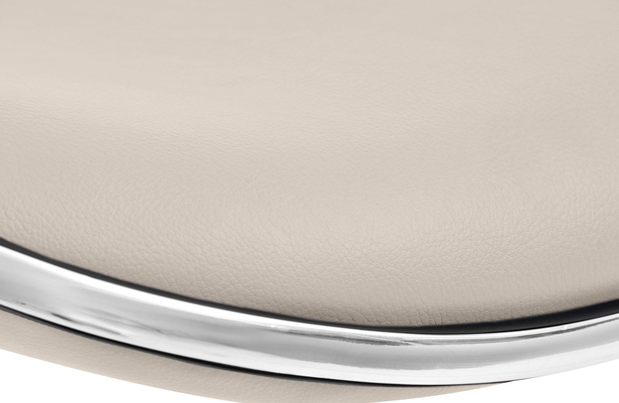 BARHOCKER Lederlook Creme - Creme/Schwarz, Textil/Metall (45/71/45cm) - CLP