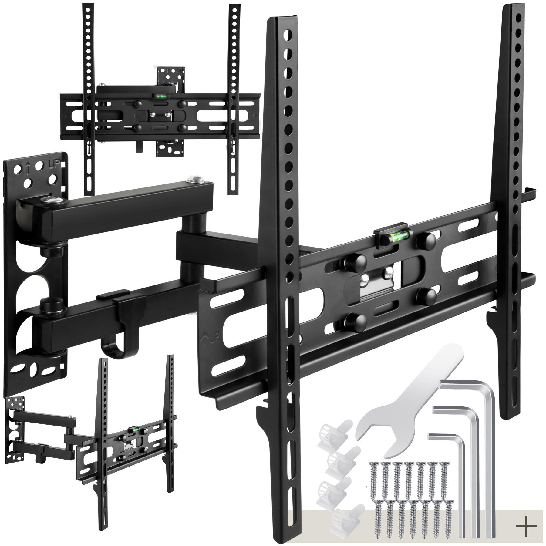 TV-WANDHALTERUNG, bis 50 kg,schwarz - Schwarz, Metall (8.1/43/44.5cm) - tectake