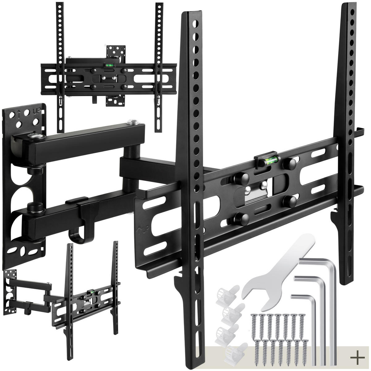 TV-WANDHALTERUNG, bis 50 kg,schwarz - Schwarz, Metall (8.1/43/44.5cm) - tectake