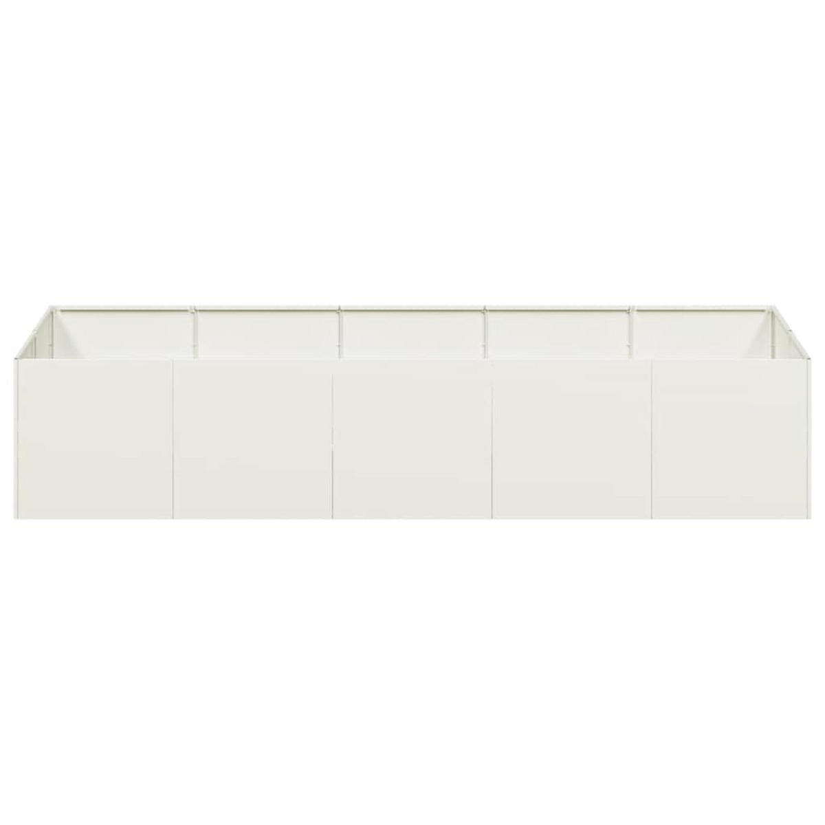PFLANZGEFÄSSE Weiss 200/80/40 Cm Stahl - Weiß, Metall (80/40/200cm) - vidaXL