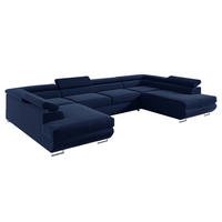 PANORAMASOFA Lyam 5 Sitzplätze Marineblau - Blau, Holzwerkstoff (335/72/201cm) - Petits-meubles