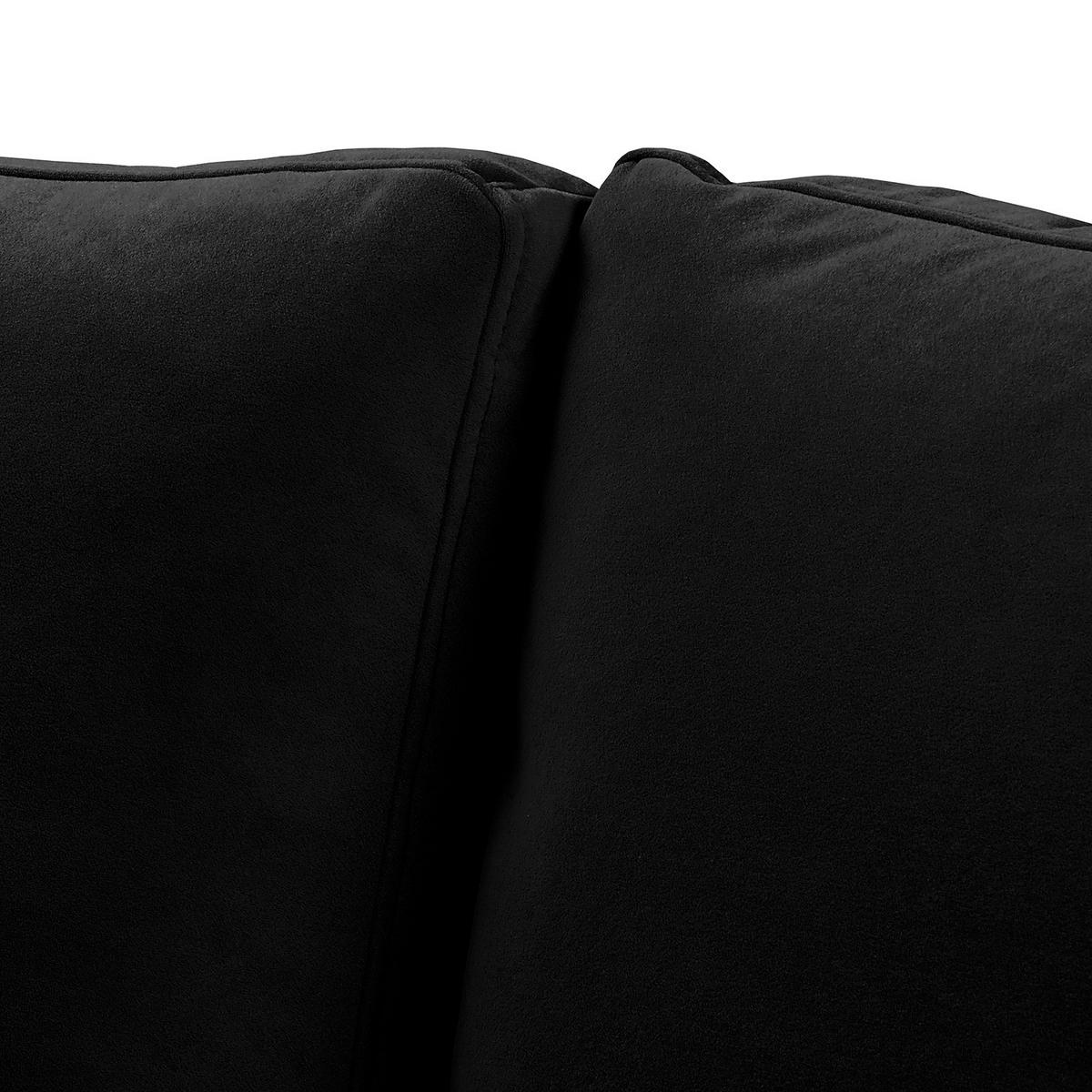 2-SITZER SOFA - Samt - Schwarz, Textil (150/80/86cm) - home24