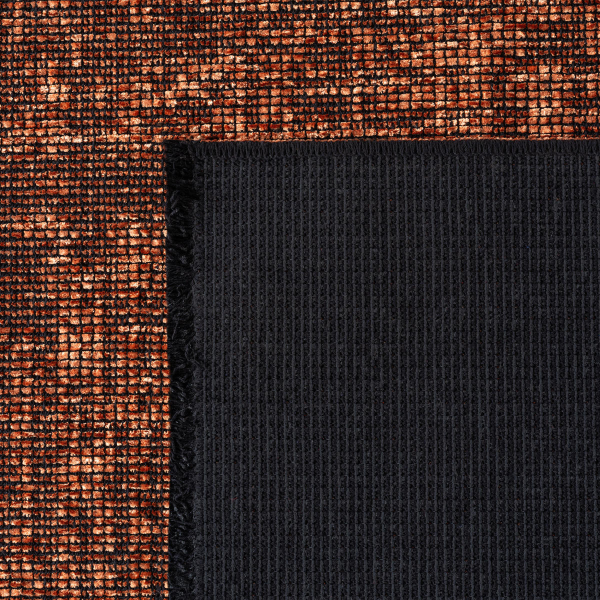 TEPPICH Kurzflor Unicolor Chenille Baumwolle Innen Kupfer Läufer 80x150 - Kupferfarben, Textil (80/150cm) - KADIMA DESIGN