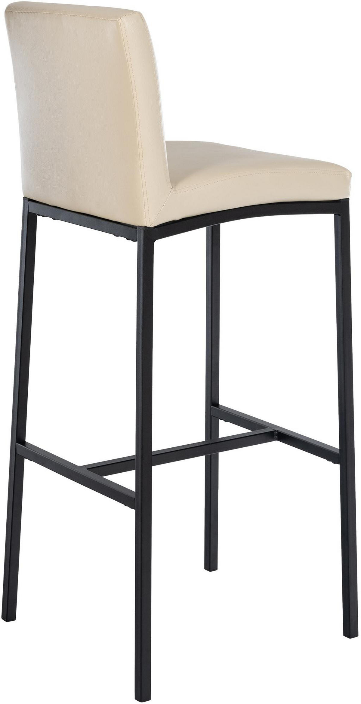BARHOCKER Lederlook Creme - Creme/Schwarz, Textil/Metall (43/110/49cm) - CLP