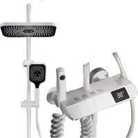 ÜBERKOPFBRAUSESET Digitalanzeige Weiß - Weiß, Metall (32/82/21cm) - Kaket