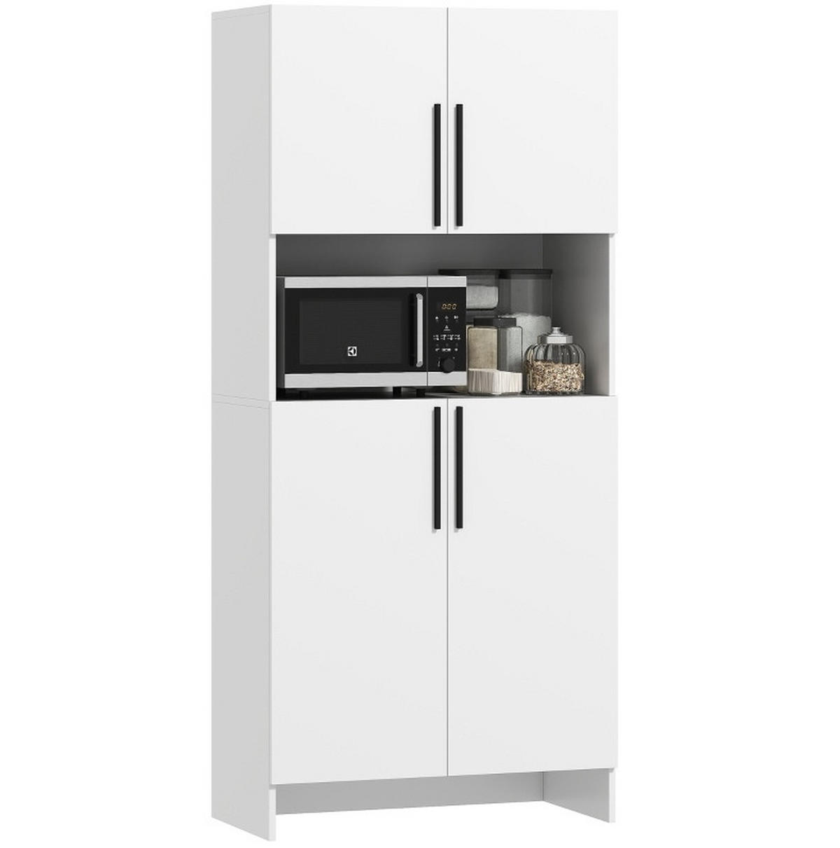 BUFFET 79/175/40 cm Weiß aus Holz mit Kippschutz - Weiß, Holz (40/175/79cm) - OKMYHOME