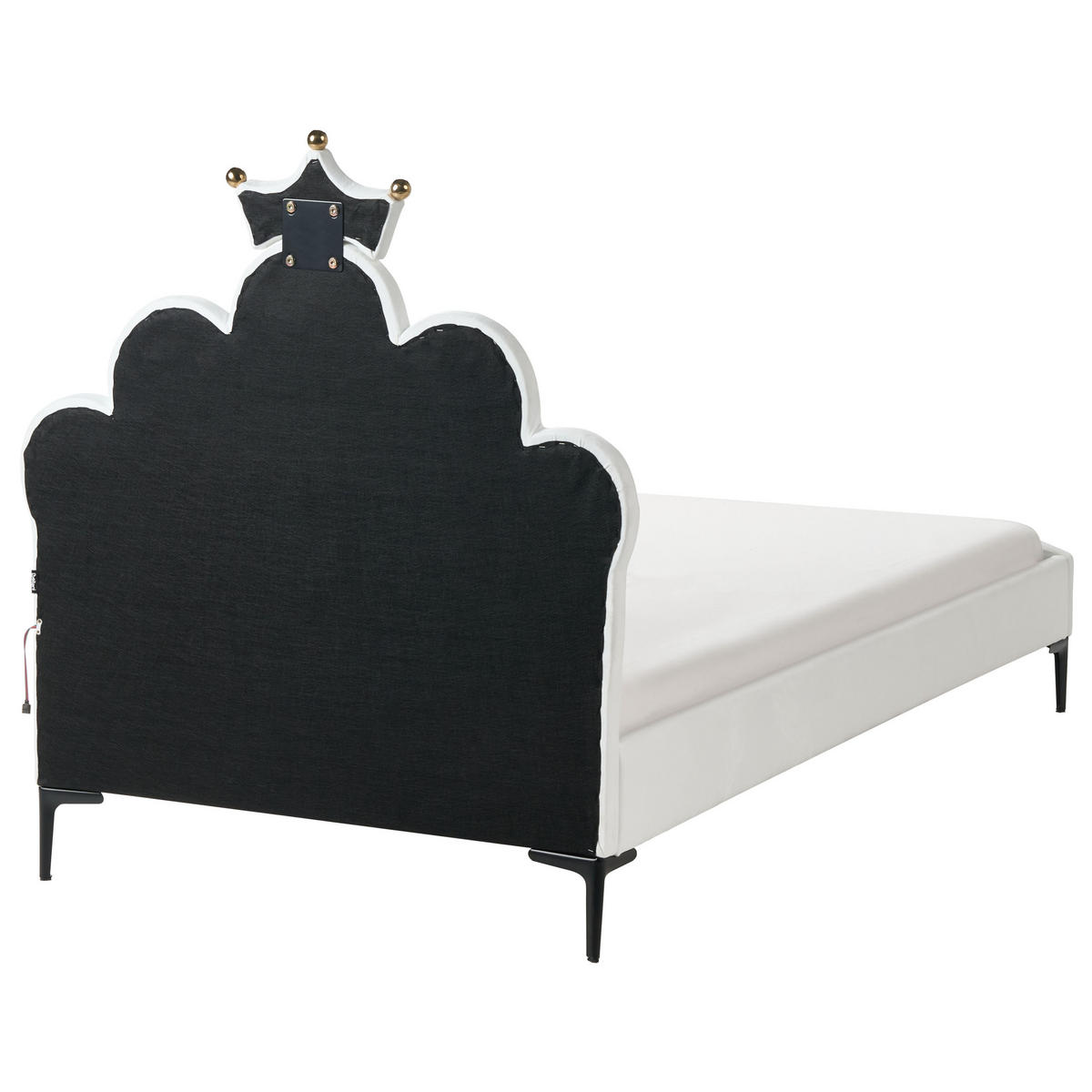 KINDERBETT 90x200 cm Weiß Rubian - Weiß, Textil (90/200cm) - Beliani