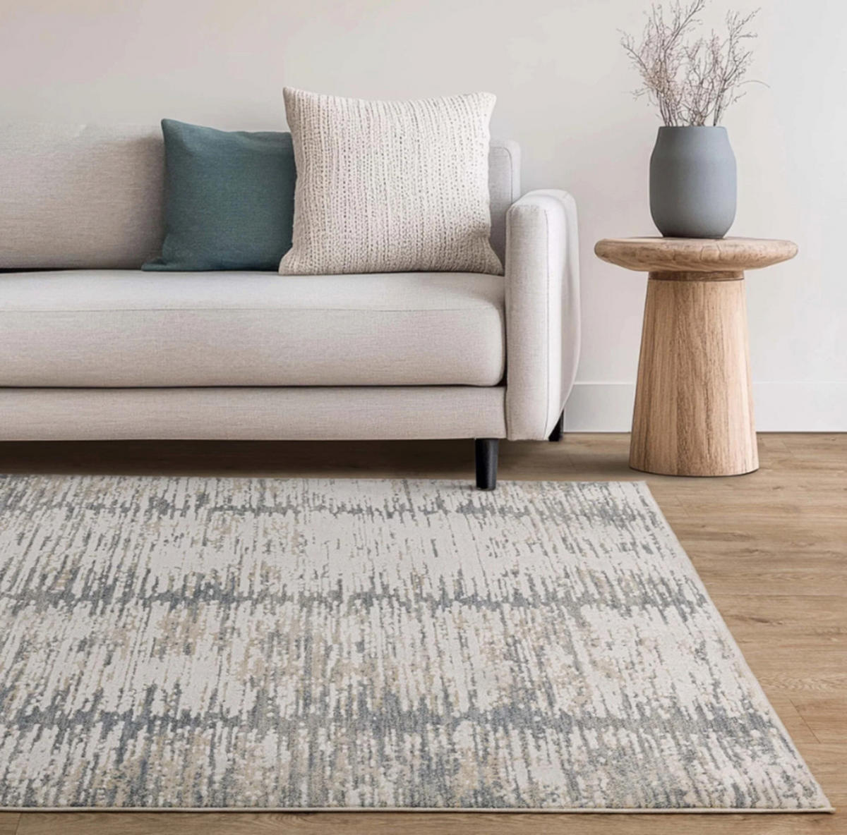 TEPPICH modern Flachgewebe SAND Grau 200 x 300 cm - Grau, Textil (200/300cm) - Novatrend