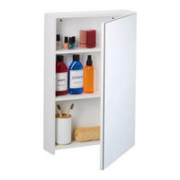 SPIEGELSCHRANK - Weiß, Holzwerkstoff/Metall (40/60.5/12cm) - Relaxdays