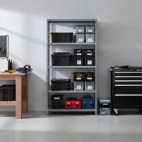 SCHRAUBREGAL PANDA | HxBxT 180x80x30cm | 5 Fachböden | Fachlast 100kg | Verzinkt - Silberfarben, Metall (80/180/30cm) - PROREGAL