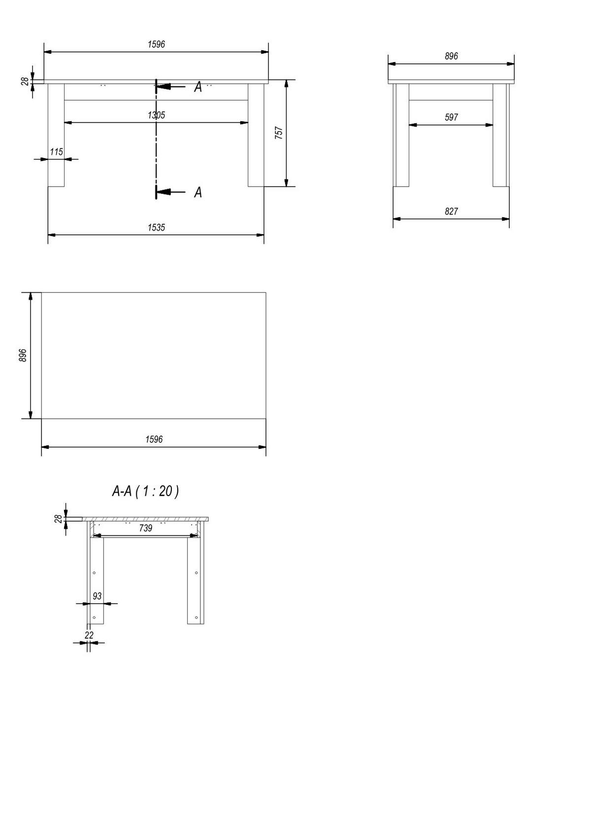 ESSTISCH C14 Light Gray & Artisan Eiche 160/76/90 cm Landhaus - Grau, Holzwerkstoff (90/160/76cm) - Livojo