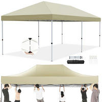 GARTENPAVILLON 3 x 6 m Beige Wasserdicht UV-Schutz 50+ - Beige, Textil (300/265/600cm)