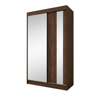 SKŘÍŇ S POSUVNÝMI DVEŘMI Gaja II se zásuvkami a zrcadlem, 120 / 216 / 61 cm, ořech - barva vlašského ořechu, kompozitní dřevo (120/216/61cm) - Beautysofa