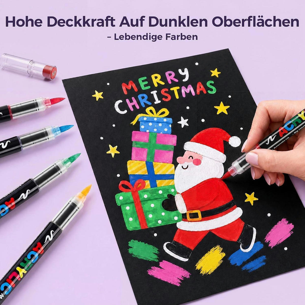 ACRYLSTIFTE Set 72 Farben Pinselspitze - Multicolor, Kunststoff (15.1/5.4/20.1cm)