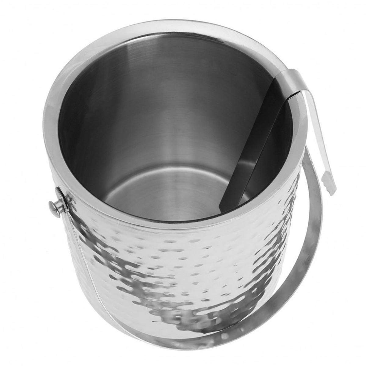 EISKÜBEL 1,5l mit Doppelwand KH1503 - Silberfarben, Metall (15/15cm) - Kinghoff 