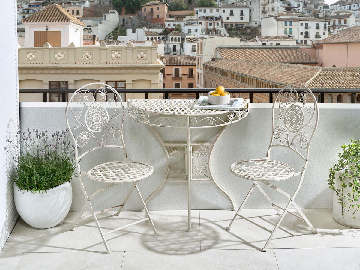 SET BISTRO metal bej deschis Yaviza - bej, metal - Beliani