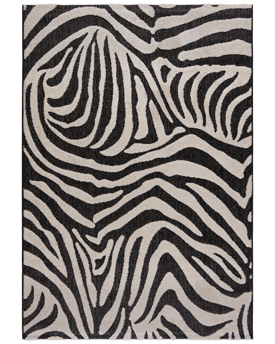KOBEREC pieskový čierny béžový - 120 x 170 cm - čierna/piesková, textil (120/170cm) - Mazovia