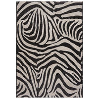 KOBEREC pieskový čierny béžový - 120 x 170 cm - čierna/piesková, textil (120/170cm) - Mazovia