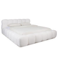 POLSTERBETT Nuba Creame 140/200 cm Boucle mit Bettkasten - Creme, Textil/Metall (140/200cm) - wonello